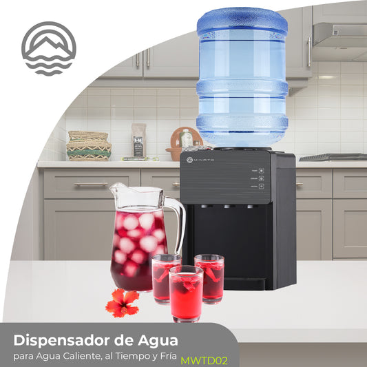 Minato Dispensador De Agua Fría/caliente 3 Grifos MWTD02