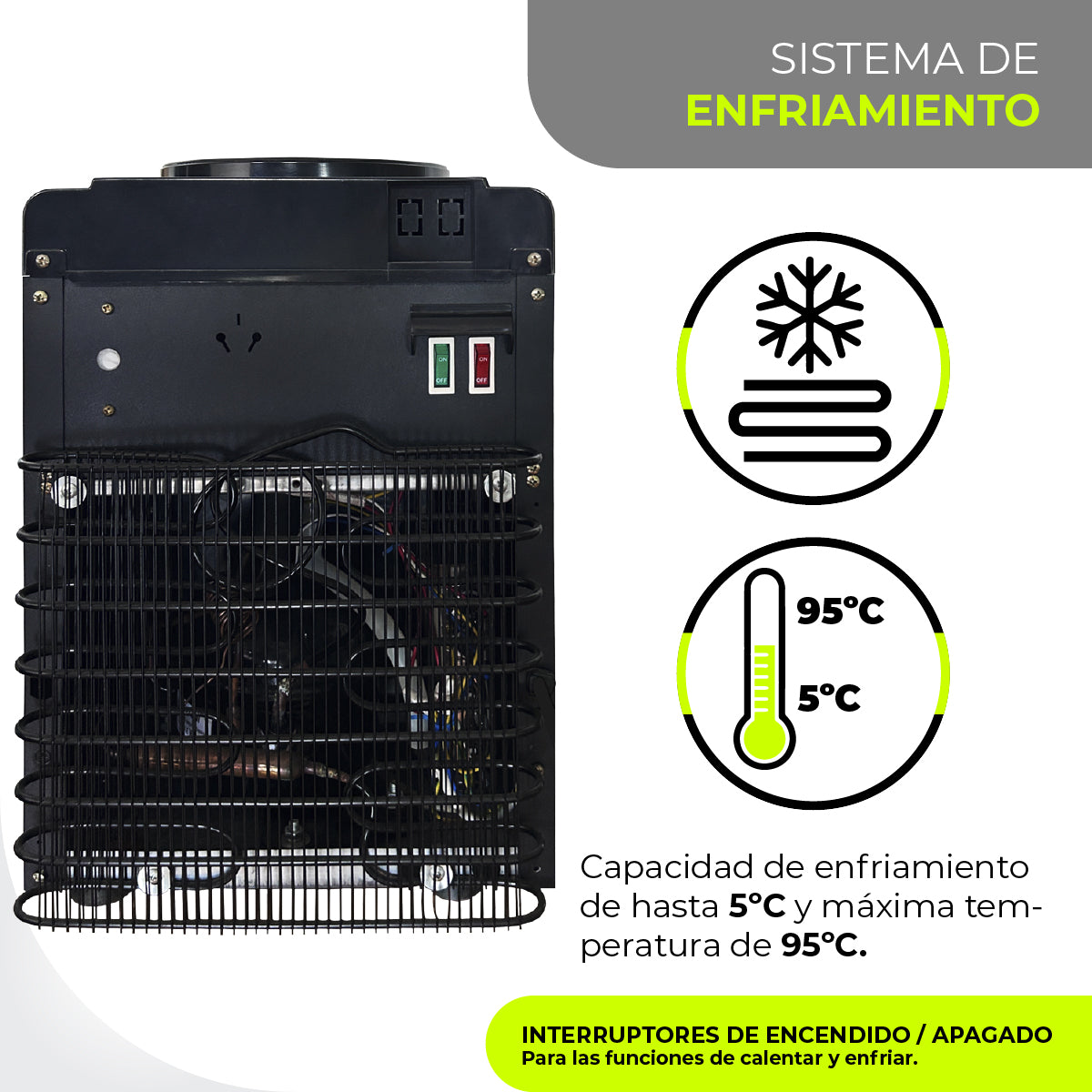 Minato Dispensador De Agua Fría/caliente 3 Grifos MWTD02