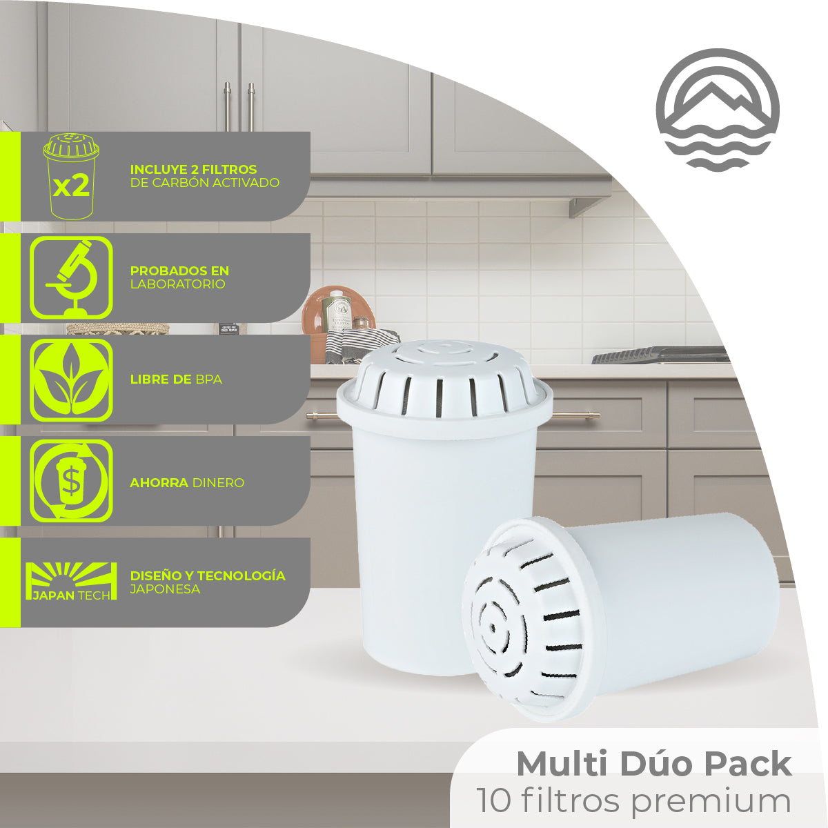 Minato Filtros Carbón Activado Multi Dúo Pack 5 Pz 5NWPD12