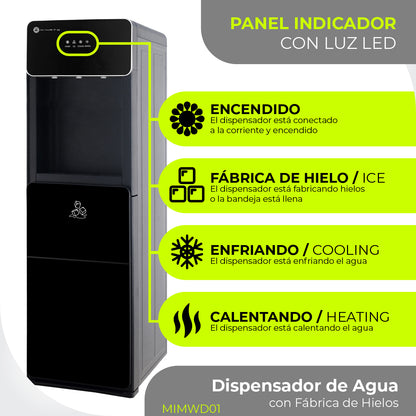 Minato Dispensador De Agua Con Fábrica De Hielos MIMWD01