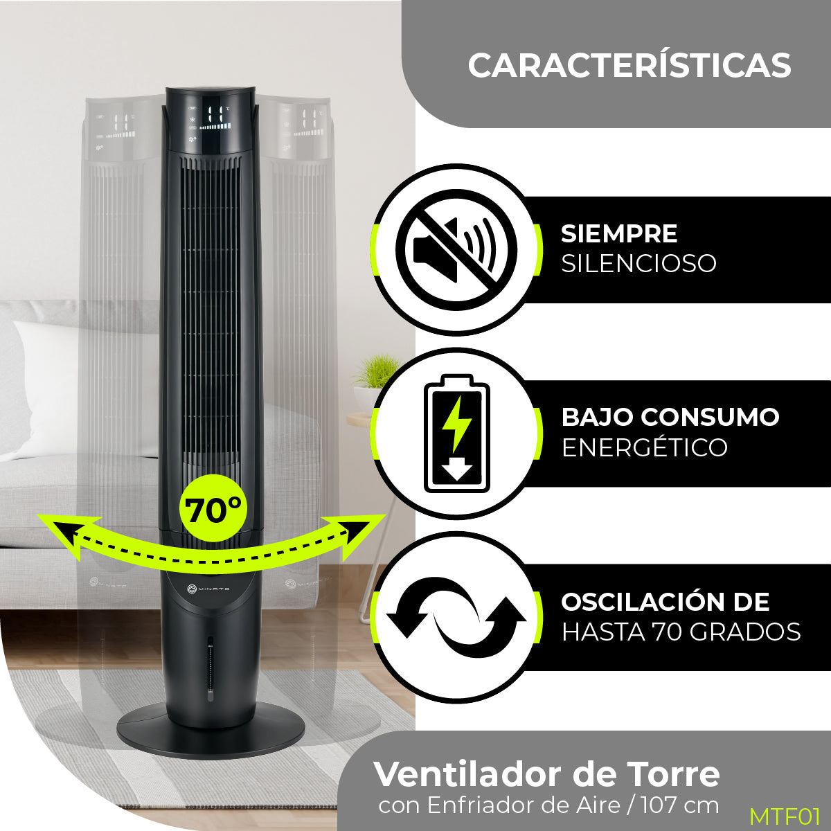 Ventilador de Torre con enfriador de Aire Minato - MTF01