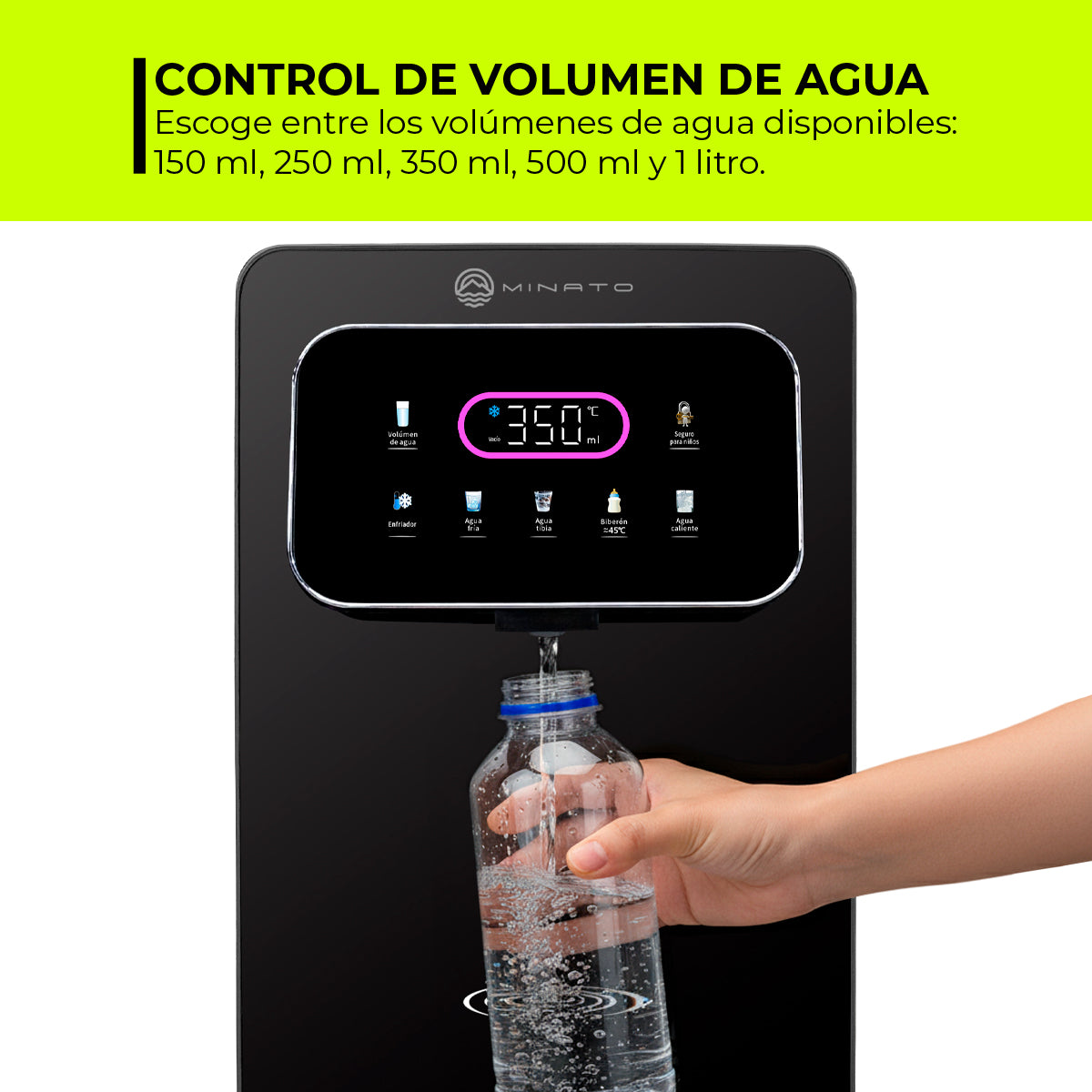 Minato Dispensador De Agua Fría, al Tiempo y Caliente MWD03 20L
