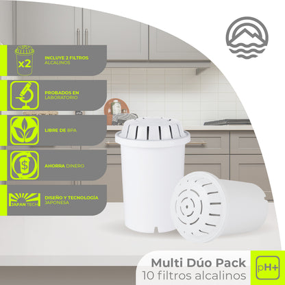 Minato Set De Filtros Alcalinos Multi Dúo Pack 5 Pz 5NWPD11