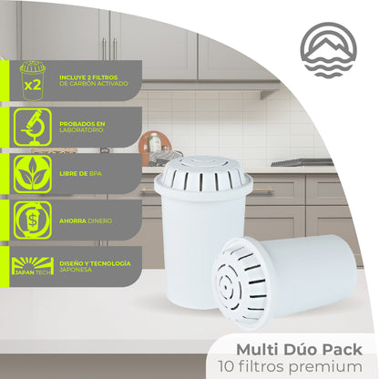 Minato Filtros Carbón Activado Multi Dúo Pack 5 Pz 5NWPD12