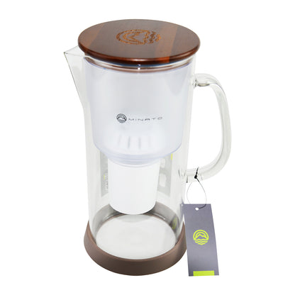 Purificador de Agua Jarra de 3.5 litros de Vidrio Borosilicato. Incluye 1 Filtro